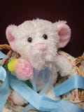 Cute little elephant stuffed toy. Adorable white elephant stuffed toy in basket Royalty Free Stock Image Cute little elephant stuffed toy. Adorable white elephant stuffed toy in basket Royalty Free Stock Image