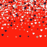 Cute little hearts background, different size and colors, random order, bright bold colors stock illustration Cute little hearts background, different size and colors, random order, bright bold colors stock illustration