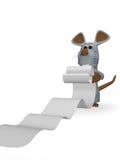 Cute Mouse With Errands To Run Stock Image