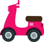 Cute pink Vespa car vector on the White Blackground royalty free illustration Cute pink Vespa car vector on the White Blackground royalty free illustration
