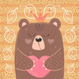 Cute princess bear - cartoon illustration. royalty free illustration Cute princess bear - cartoon illustration. royalty free illustration