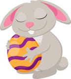 Cute rabbit with easter egg cartoon collection set. Illustration of cute rabbit with Easter egg cartoon collection set isolated on white background royalty free illustration Cute rabbit with easter egg cartoon collection set. Illustration of cute rabbit with Easter egg cartoon collection set isolated on white background royalty free illustration