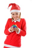 Cute Santa Tiny Gifts Joy Stock Photography Cute Santa Tiny Gifts Joy Stock Photography