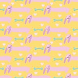 Cute seamless pattern with dogs vector illustration Cute seamless pattern with dogs vector illustration