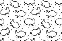 Cute simple rabbits seamless pattern stock illustration Cute simple rabbits seamless pattern stock illustration