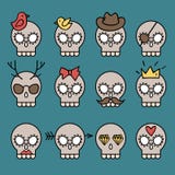 Cute skull set Royalty Free Stock Images Cute skull set Royalty Free Stock Images
