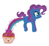 Cute unicorn and funny muffin Royalty Free Stock Photos Cute unicorn and funny muffin Royalty Free Stock Photos