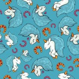 Cute unicorn seamless pattern. colorful objects repeating background for web and print purpose. royalty free illustration Cute unicorn seamless pattern. colorful objects repeating background for web and print purpose. royalty free illustration