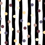Cute vector geometric seamless pattern . Polka dots and stripes. Brush strokes. Hand drawn grunge texture. Abstract Stock Illustration Cute vector geometric seamless pattern . Polka dots and stripes. Brush strokes. Hand drawn grunge texture. Abstract Stock Illustration