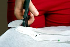 Cutting Fabric Royalty Free Stock Photography Cutting Fabric Royalty Free Stock Photography