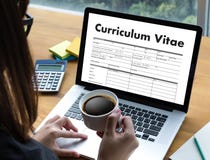 CV - Curriculum Vitae (Job interview concept with business CV re royalty free stock photography CV - Curriculum Vitae (Job interview concept with business CV re royalty free stock photography