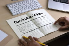 CV - Curriculum Vitae (Job interview concept with business CV re stock images CV - Curriculum Vitae (Job interview concept with business CV re stock images