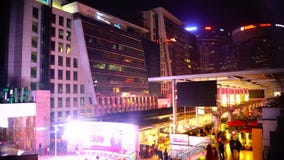 A View of Night CyberHub. Cyber Hub is a massive courtyard within Cyber City