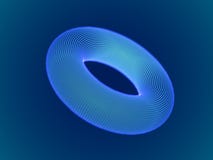 Cyberraumkonzept: digitaler Torus 3d, der aus glühenden Partikeln besteht Vektor Abbildung Cyberraumkonzept: digitaler Torus 3d, der aus glühenden Partikeln besteht Vektor Abbildung