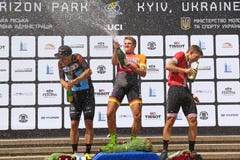 Cycling: Horizon Park Race Maidan in Kyiv, Ukraine Royalty Free Stock Photography Cycling: Horizon Park Race Maidan in Kyiv, Ukraine Royalty Free Stock Photography