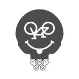 Cycling Smile, Positive Smiley or Smiling Face. Skull Vector Icon with Beard Made of Bike or Bicycle Chain royalty free illustration Cycling Smile, Positive Smiley or Smiling Face. Skull Vector Icon with Beard Made of Bike or Bicycle Chain royalty free illustration