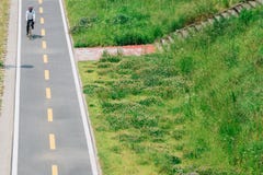 Cyclist on bicycle road stock photo Cyclist on bicycle road stock photo