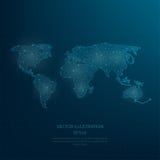 Cyfrowo rysująca błękitna światowa mapa ilustracja wektor Cyfrowo rysująca błękitna światowa mapa ilustracja wektor
