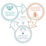 Cykle Infographic trzy pozyci ilustracja wektor Cykle Infographic trzy pozyci ilustracja wektor