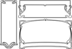 czarny sztuki deco biały cztery ramy ilustracja wektor czarny sztuki deco biały cztery ramy ilustracja wektor
