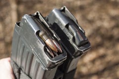 Czech magazine vz. 58 assault rifle with ammunition 7. 62 mm. royalty free stock photography Czech magazine vz. 58 assault rifle with ammunition 7. 62 mm. royalty free stock photography