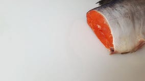 Czerwony sockeye łosoś Kawałek rżnięta czerwieni ryba Sockeye łosoś w sekcji Owoce morza obrazy royalty free Czerwony sockeye łosoś Kawałek rżnięta czerwieni ryba Sockeye łosoś w sekcji Owoce morza obrazy royalty free