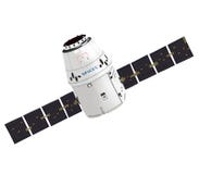 Cápsula de la nave espacial del dragón de SpaceX Gráfico de vector Imagen aislada imagen de archivo Cápsula de la nave espacial del dragón de SpaceX Gráfico de vector Imagen aislada imagen de archivo