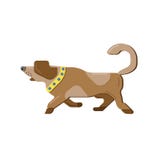 Cão do vetor do lebreiro Cão do perfume Vetor estilizado com o colar dourado Lebreiro Running Pata estilizado Cão isolado no back ilustração stock Cão do vetor do lebreiro Cão do perfume Vetor estilizado com o colar dourado Lebreiro Running Pata estilizado Cão isolado no back ilustração stock