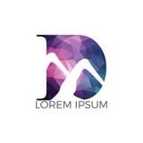 D abecadła logo halny projekt ilustracji D abecadła logo halny projekt ilustracji