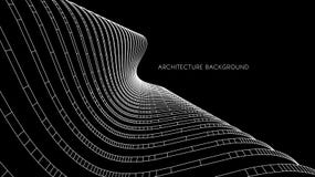 3D architectural background. Abstract Vector illustration. 3D abstract futuristic design for business presentation. Royalty Free Stock Photography 3D architectural background. Abstract Vector illustration. 3D abstract futuristic design for business presentation. Royalty Free Stock Photography