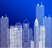 3D architecture blueprint stock illustration 3D architecture blueprint stock illustration