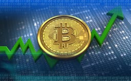 3d bitcoin royalty ilustracja 3d bitcoin royalty ilustracja