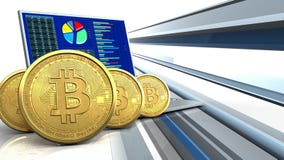 3d bitcoins rząd royalty ilustracja 3d bitcoins rząd royalty ilustracja