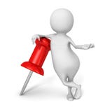 3d blanc Person With Red Pin Illustration de Vecteur 3d blanc Person With Red Pin Illustration de Vecteur