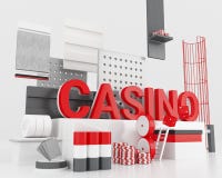 3d casinoconcept royalty-vrije illustratie 3d casinoconcept royalty-vrije illustratie