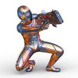 3D CG rendering cyber m??czyzna ilustracji 3D CG rendering cyber m??czyzna ilustracji