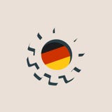 3D cog koło z Niemcy flaga ilustracji 3D cog koło z Niemcy flaga ilustracji