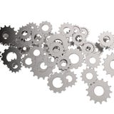 3d cog przekładnia na bielu ilustracji 3d cog przekładnia na bielu ilustracji