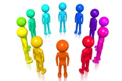 3D teamwork concept - white background Royalty Free Stock Photo 3D teamwork concept - white background Royalty Free Stock Photo