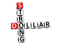 3D Crossword Silny dolar na białym tle ilustracji 3D Crossword Silny dolar na białym tle ilustracji