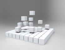 3d cubes головоломка иллюстрация штока 3d cubes головоломка иллюстрация штока
