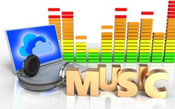 3d de muziekteken van het muziekteken stock illustratie 3d de muziekteken van het muziekteken stock illustratie