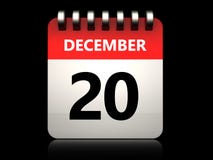 3d 20 december-kalender royalty-vrije illustratie 3d 20 december-kalender royalty-vrije illustratie
