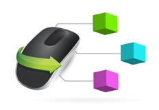 3d diagram Bezprzewodowa komputerowa mysz ilustracja wektor 3d diagram Bezprzewodowa komputerowa mysz ilustracja wektor
