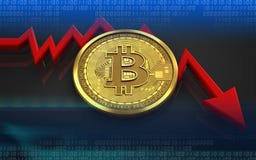 3d diagram van de bitcoinmislukking stock illustratie 3d diagram van de bitcoinmislukking stock illustratie
