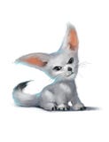 Fennec fox on white background stock illustration Fennec fox on white background stock illustration