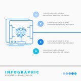 3d, dimensional, hologr?fico, varredura, molde de Infographics do varredor para o Web site e apresenta??o Linha estilo infographi ilustração royalty free 3d, dimensional, hologr?fico, varredura, molde de Infographics do varredor para o Web site e apresenta??o Linha estilo infographi ilustração royalty free