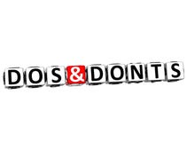 3D Dos And Donts Button Click aqui obstruem o texto ilustração stock 3D Dos And Donts Button Click aqui obstruem o texto ilustração stock