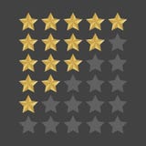 3D five stars rating icon set. quality rate status level for web or app. Vector illustration Royalty Free Stock Photography 3D five stars rating icon set. quality rate status level for web or app. Vector illustration Royalty Free Stock Photography