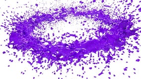 3d geef violette verfstroom terug vormt een cirkel op witte achtergrond in de lucht, is de lumasteen zoals alpha- kanaal inbegrep vector illustratie 3d geef violette verfstroom terug vormt een cirkel op witte achtergrond in de lucht, is de lumasteen zoals alpha- kanaal inbegrep vector illustratie